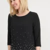 JOSEPH RIBKOFF BEADED TOPS - 2 COLOURS