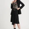 JOSEPH RIBKOFF BLACK GOLD BUCKLE SKIRT