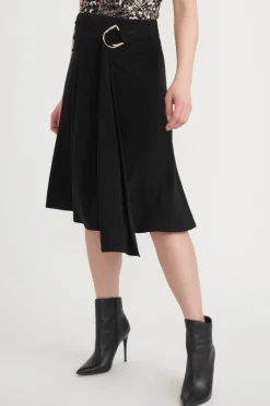 JOSEPH RIBKOFF BLACK GOLD BUCKLE SKIRT