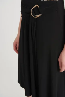 JOSEPH RIBKOFF BLACK GOLD BUCKLE SKIRT