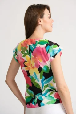 JOSEPH RIBKOFF FLORAL BLOUSE