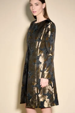 Joseph Ribkoff Gold Leaf Duster Coat