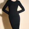 Joseph Ribkoff Long Sleeve Sheath Dress Black