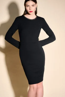 Joseph Ribkoff Long Sleeve Sheath Dress Black