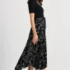 JOSEPH RIBKOFF PLEATED DRESS BLACK