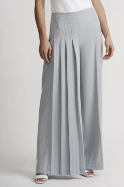 JOSEPH RIBKOFF PLEATED WIDE TROUSERS GREY