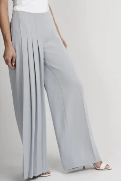 JOSEPH RIBKOFF PLEATED WIDE TROUSERS GREY