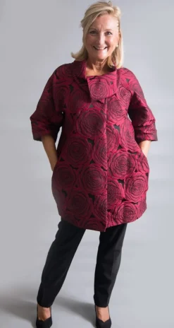 JOSEPH RIBKOFF RED ROSE JACKET