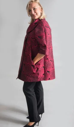 JOSEPH RIBKOFF RED ROSE JACKET