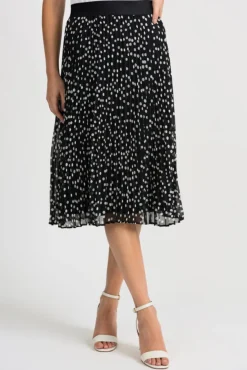 JOSEPH RIBKOFF SPOT PLEAT SKIRT