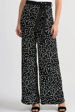 JOSEPH RIBKOFF SPOTTY WIDE TROUSERS