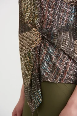 JOSEPH RIBKOFF TOP METALLIC PRINT GOLD