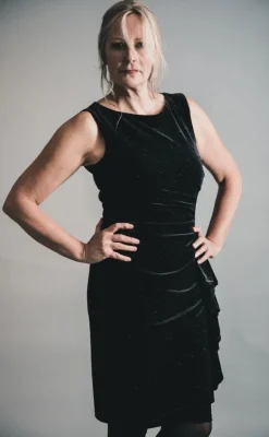 JOSEPH RIBKOFF VELVET DRESS