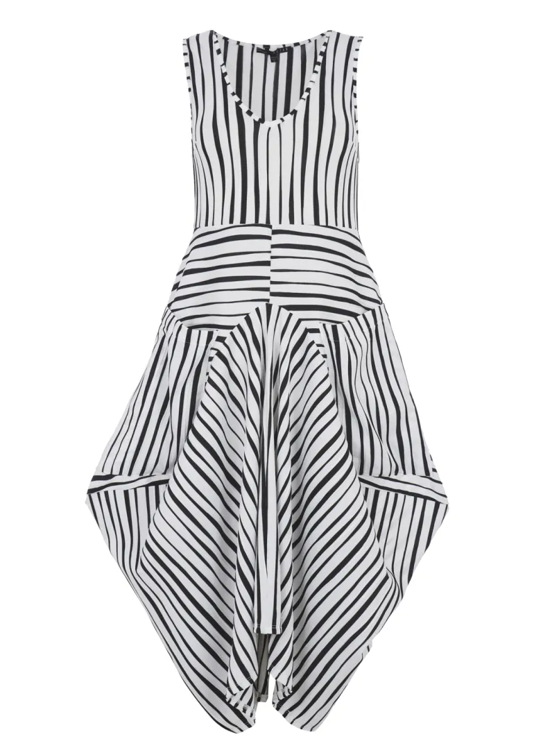 Kozan Striped Black & White Dress