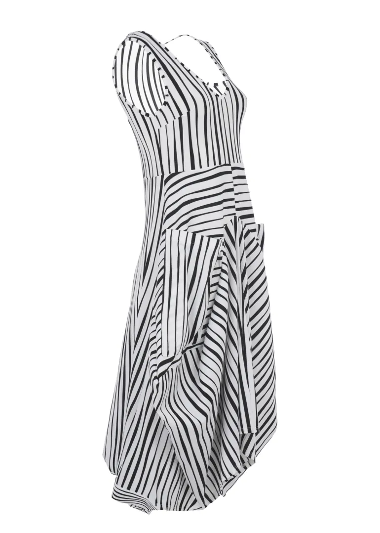 Kozan Striped Black & White Dress