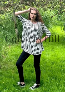 Kozan Tunic Black / White Stripe