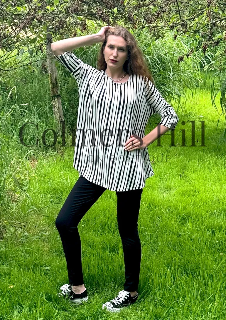Kozan Tunic Black / White Stripe