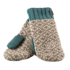 KUSAN MITTENS WITH SHERPA LINING AQUA