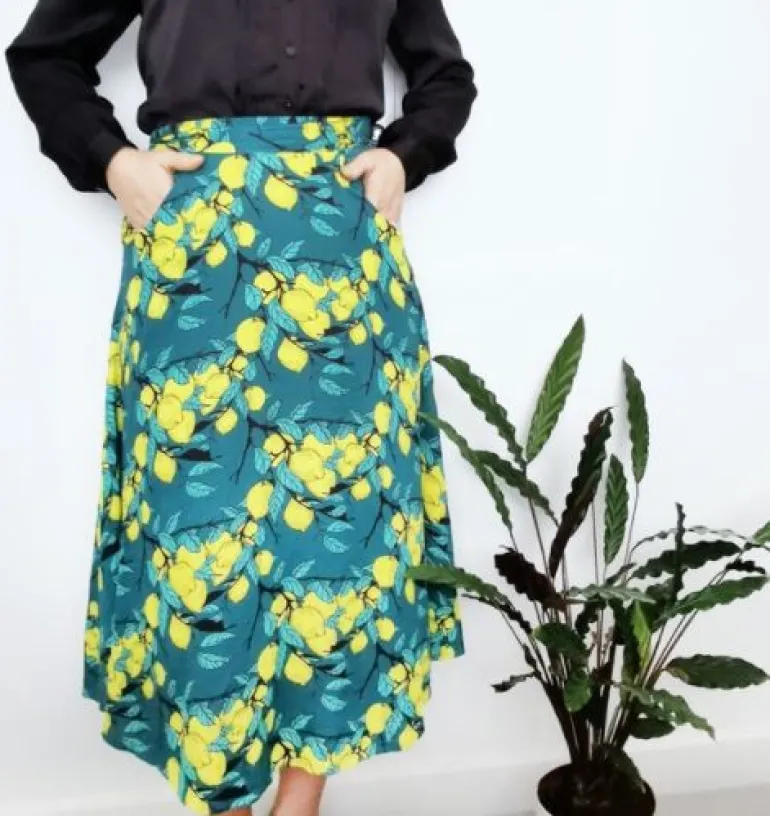 Lagom Annie Lemon Print Skirt