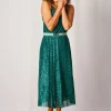 Luella Sequin Skirt Emerald
