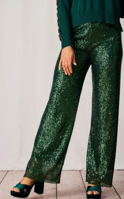 Luella Sequin Trousers Pine