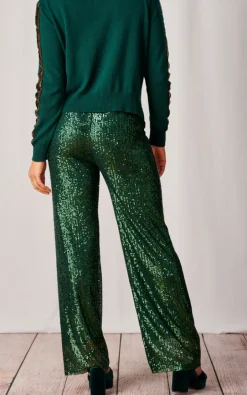 Luella Sequin Trousers Pine