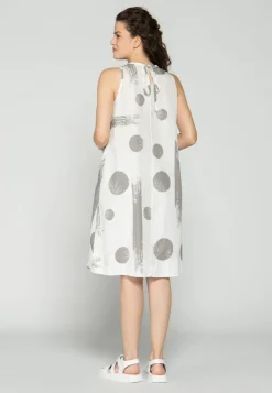 Luukaa Earth Printed Sleeveless Dress White