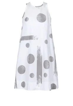 Luukaa Earth Printed Sleeveless Dress White