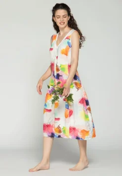 Luukaa Maya Linen Dress Multicolour