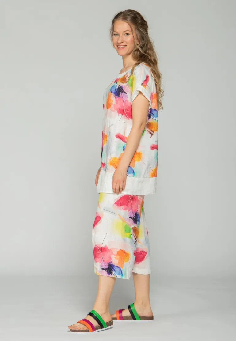 Luukaa Maya Linen Tunic Multicolour