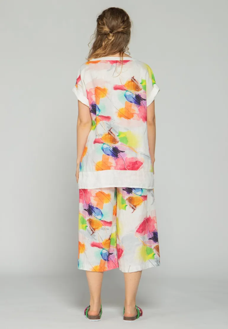 Luukaa Maya Linen Tunic Multicolour
