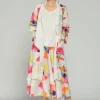 Luukaa Maya Long Linen Jacket Multicolour