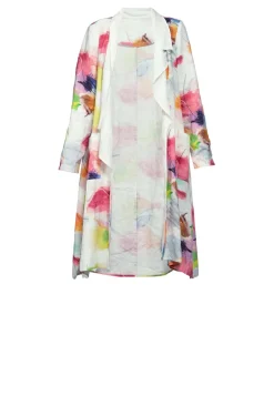 Luukaa Maya Long Linen Jacket Multicolour