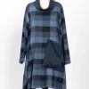Luukaa Plaid Dress Navy