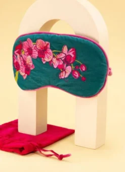 Luxury Lavender Velvet Eye Mask Spring Orchid