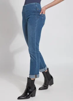 Lysse Boyfriend Pull On Leggings Mid Wash