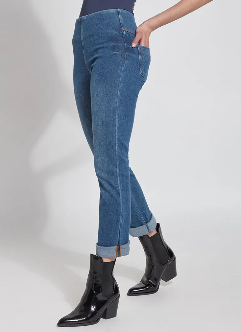 Lysse Boyfriend Pull On Leggings Mid Wash