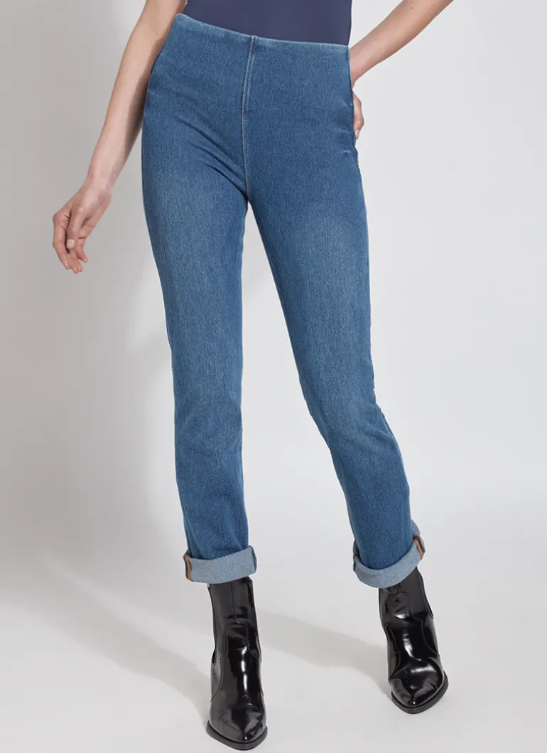 Lysse Boyfriend Pull On Leggings Mid Wash