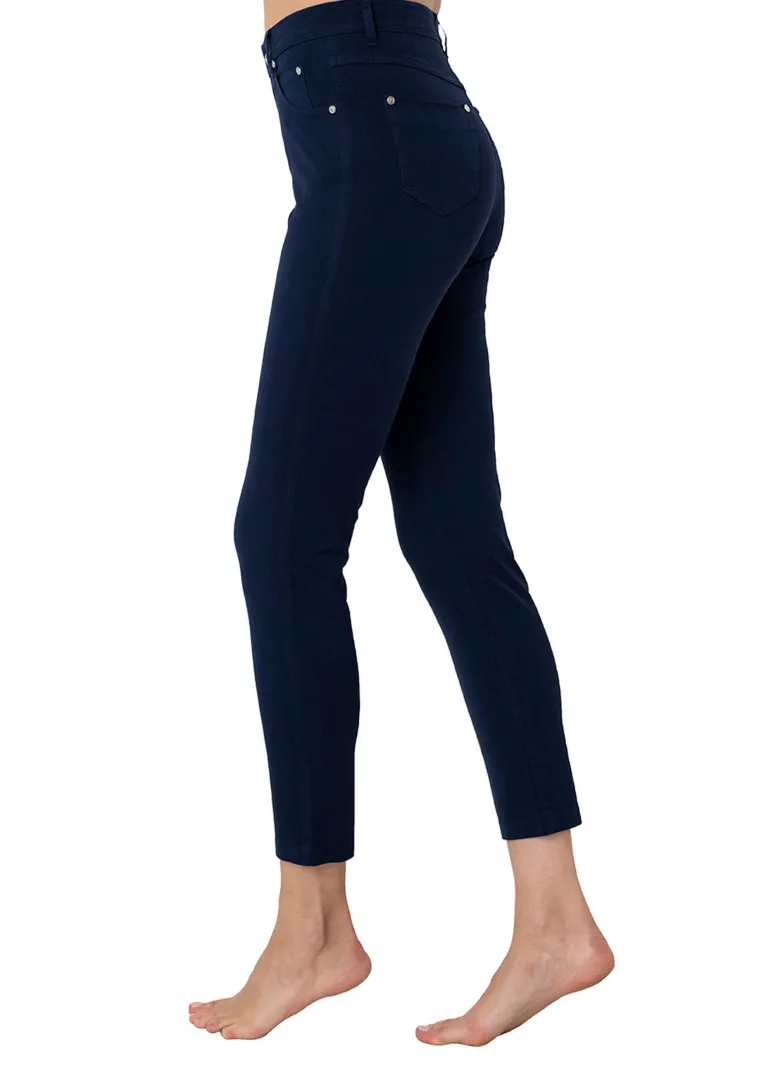 Marble 7/8 High Waisted Jeans Navy 2400_103
