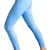 Marble 7/8 High Waisted Jeans Pale Blue