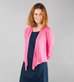 Marble Asymmetric Cardigan Pink