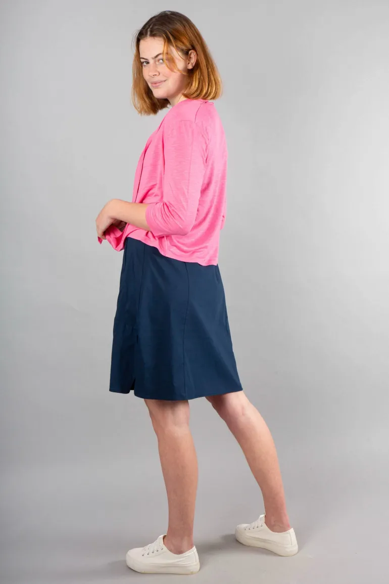 Marble Asymmetric Cardigan Pink