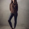 Marble Asymmetric Sweater Chocolate 7570-220