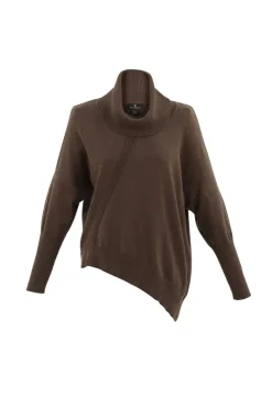 Marble Asymmetric Sweater Chocolate 7570-220