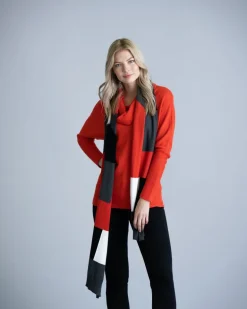MARBLE COLOUR BLOCK SCARF - 3 COLOURWAYS