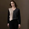 Marble Colour Block Sweater Oatmeal