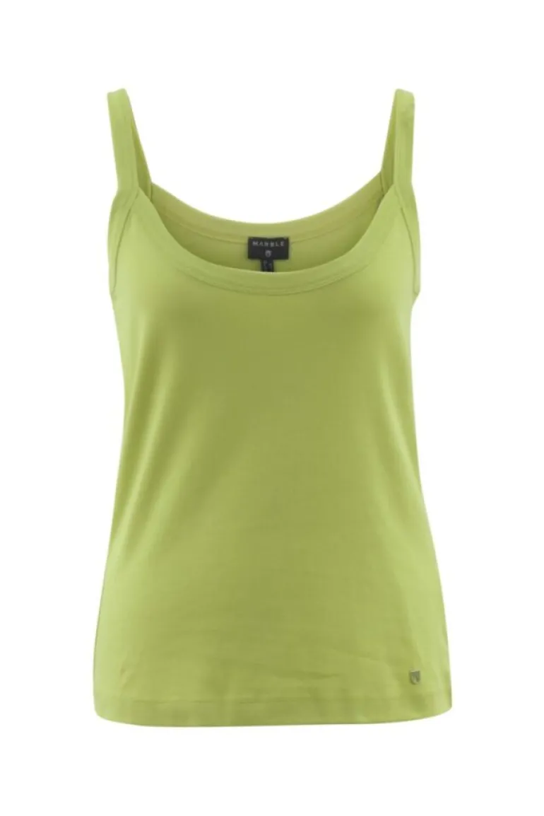 MARBLE COTTON VEST TOP LIME