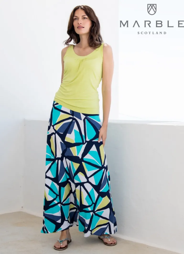 MARBLE COTTON VEST TOP LIME