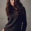 Marble Cowl Neck Sweater Chocolate 7560-220