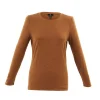 Marble Crew Neck Jersey Top Rust 6401-224